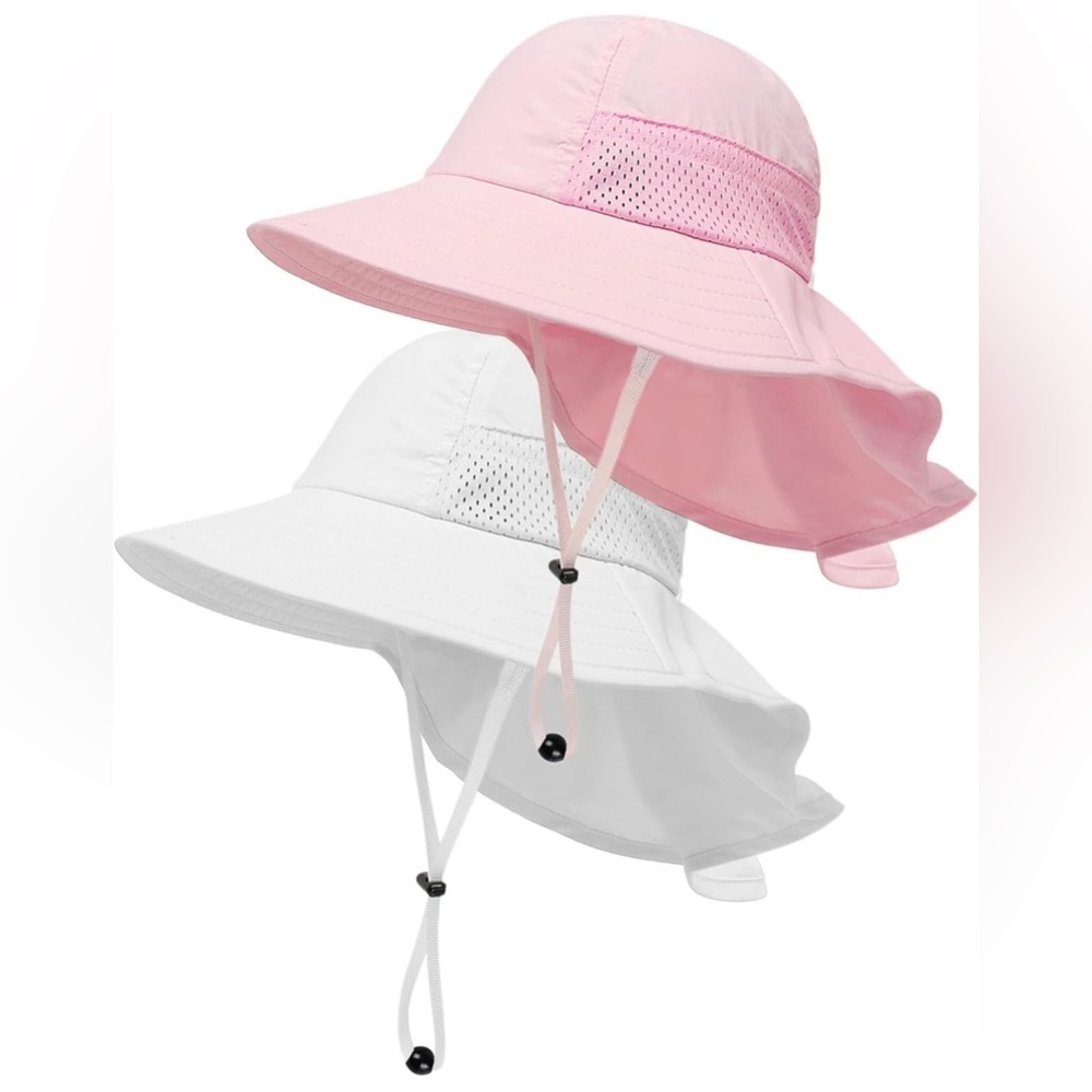 Kids Sun Hat UPF 50+ Adjustable for Boys & Girls, with Bucket Wide Brim - NWT